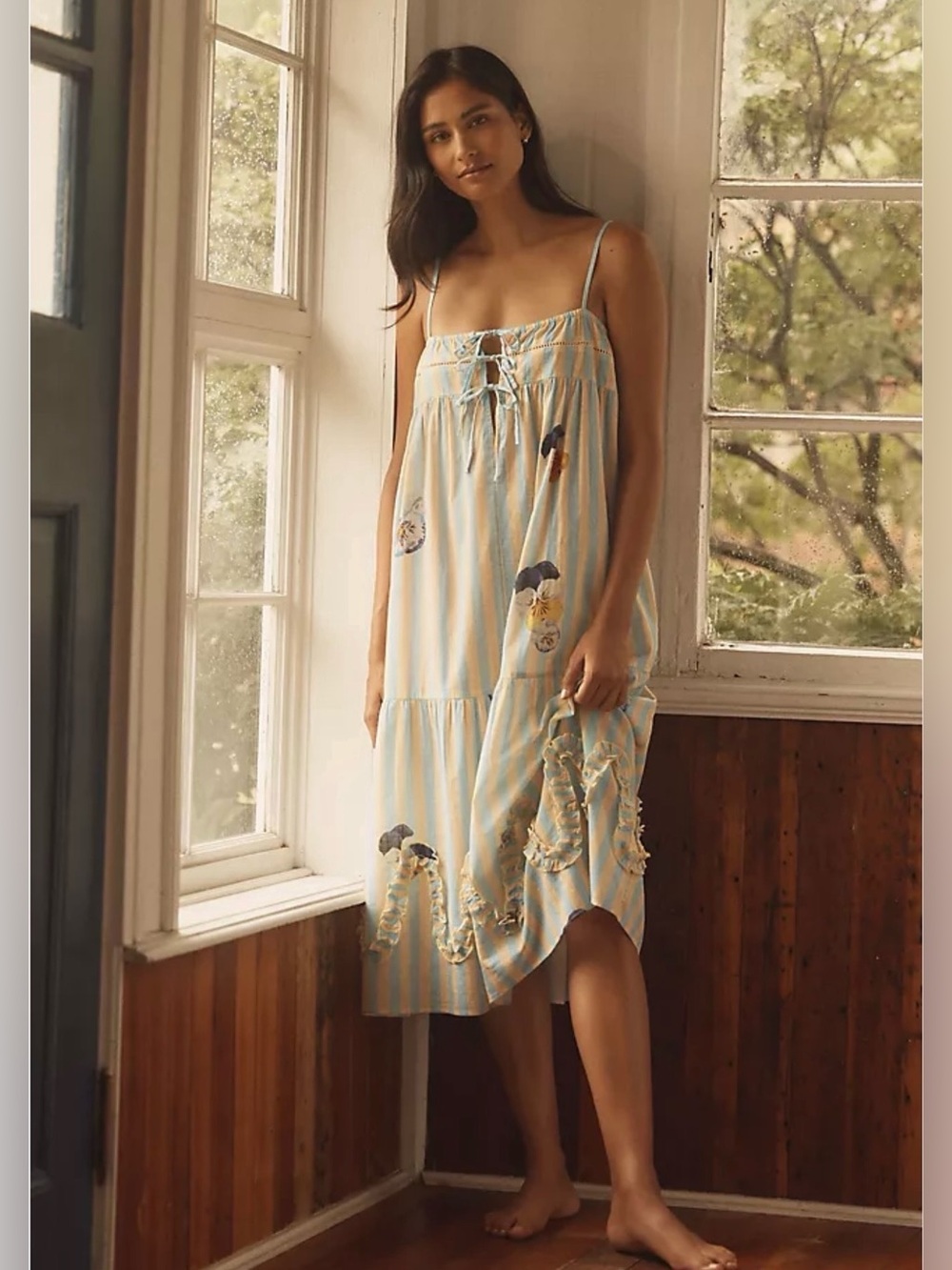 NWT Anthropologie LyreBird Midi Nap Dress